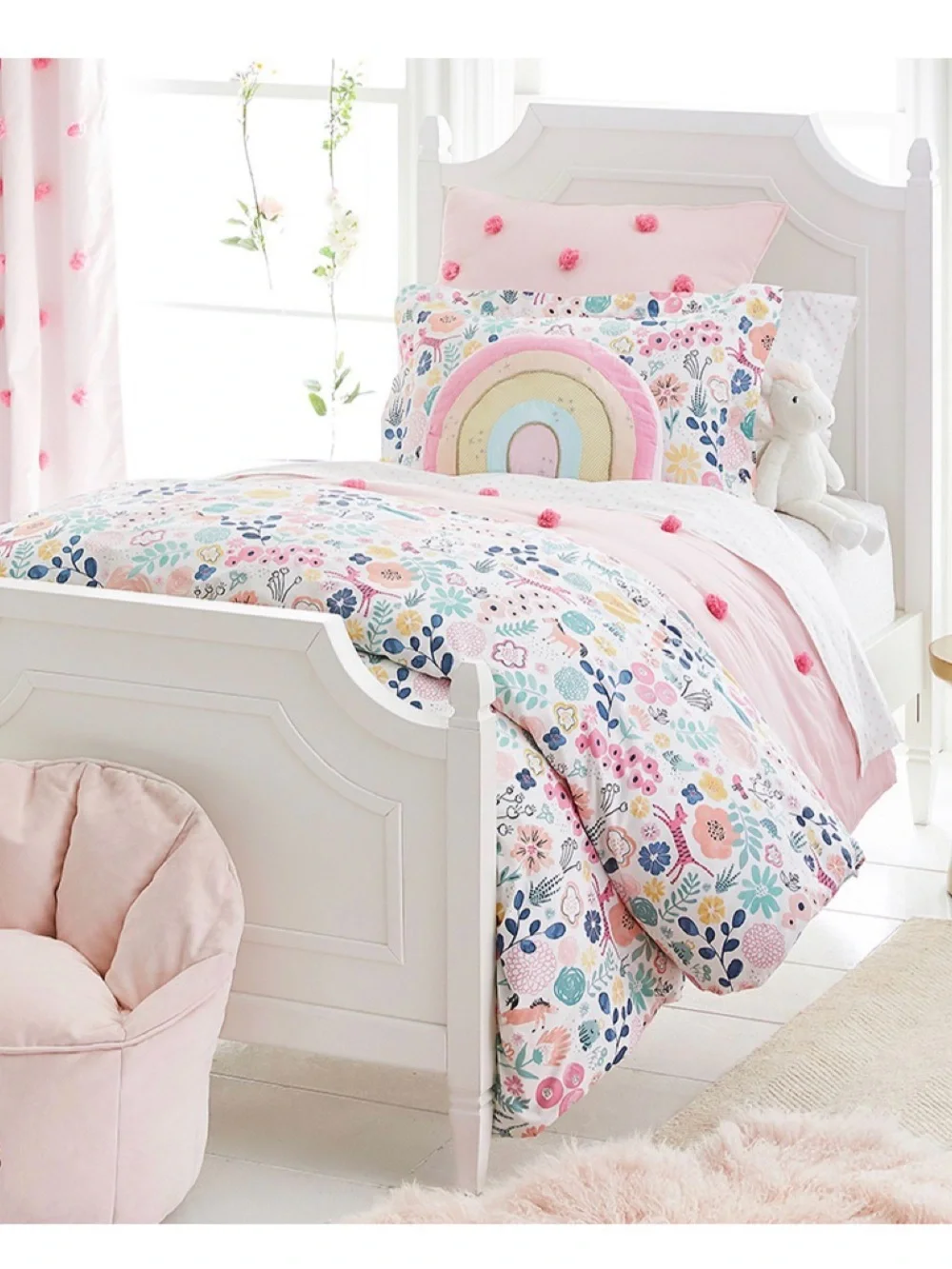 Pottery Barn Kids Sasha’s Garden Twin Duvet Cover and Standard Sham
